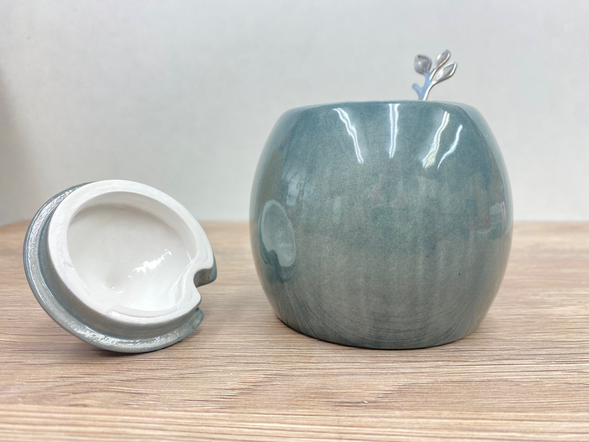 Sugar Bowl Light Grey Glaze