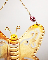 Butterfly Chime With Bells and Beads