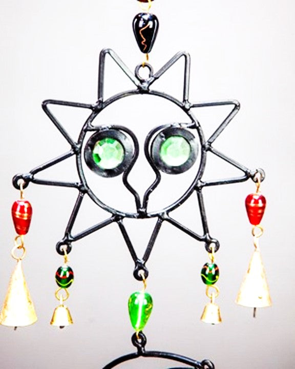 Celestial Sun and Moon Chime with  Beads