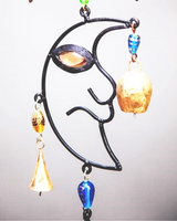 Celestial Sun and Moon Chime with  Beads