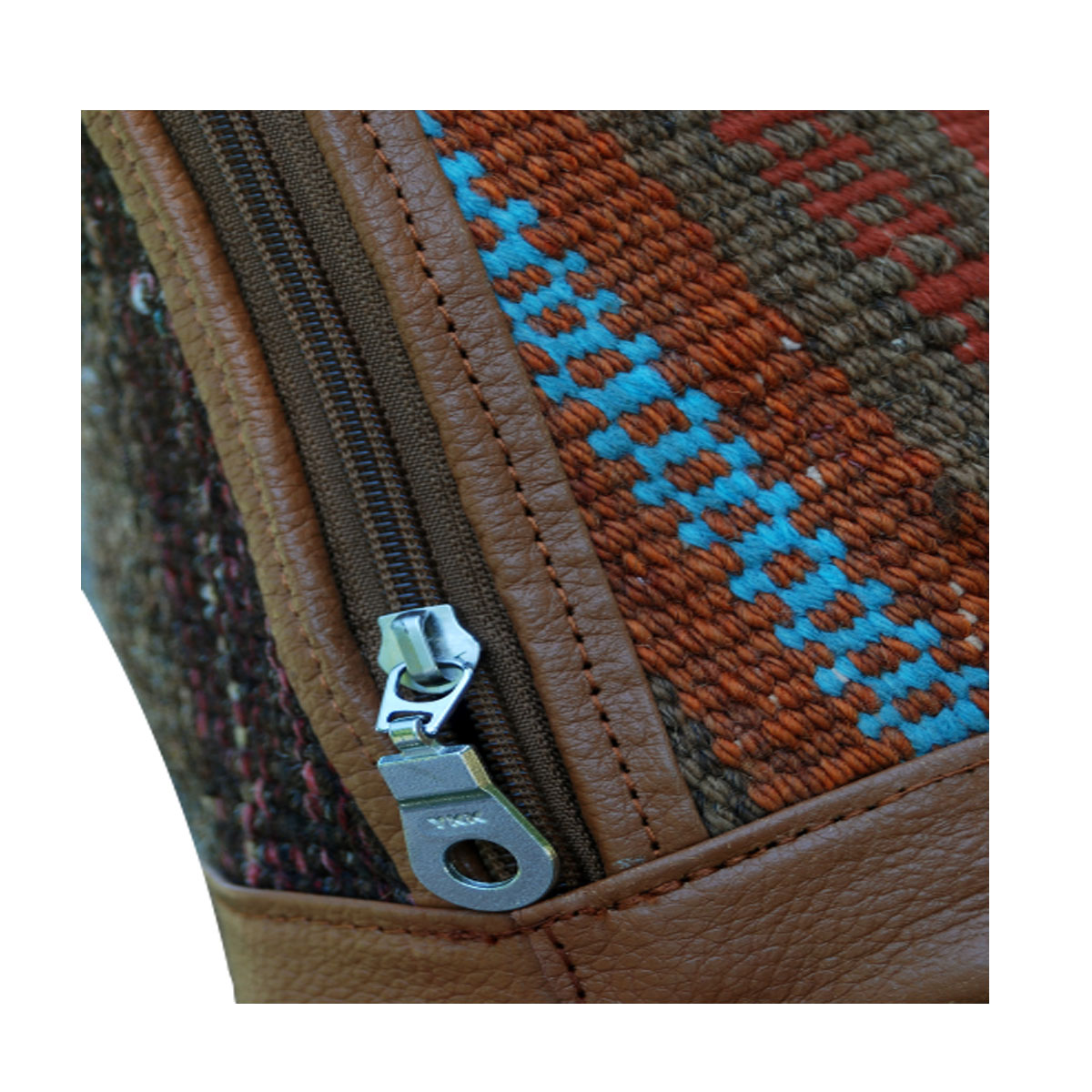 Kilim Leather Baker's Chocolate Bag