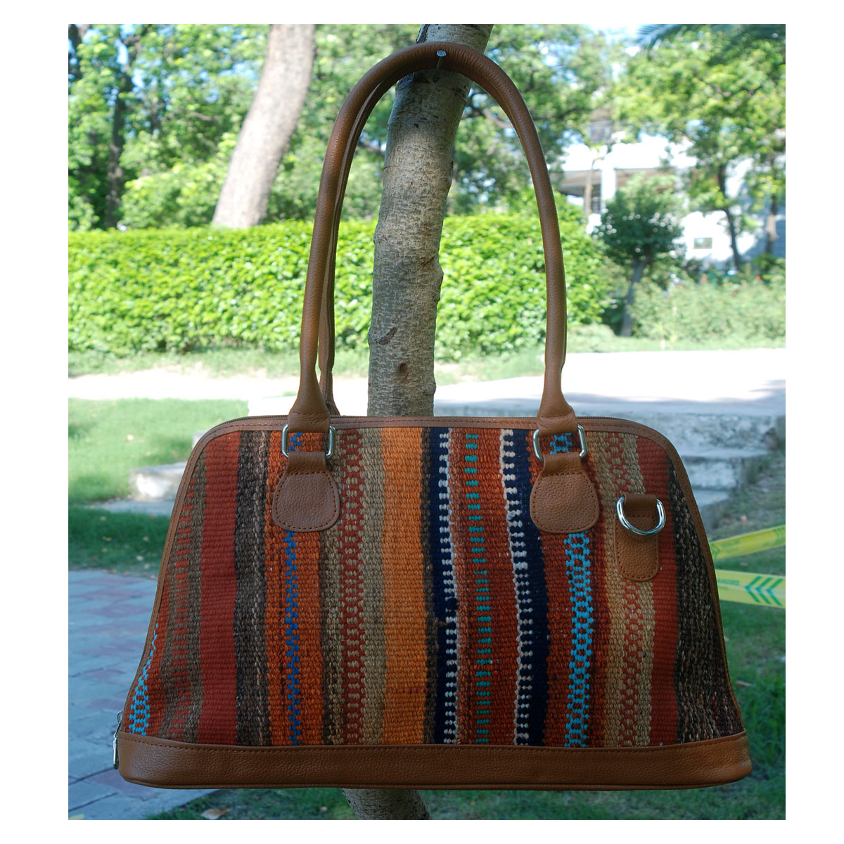 Kilim Leather Paco Bag