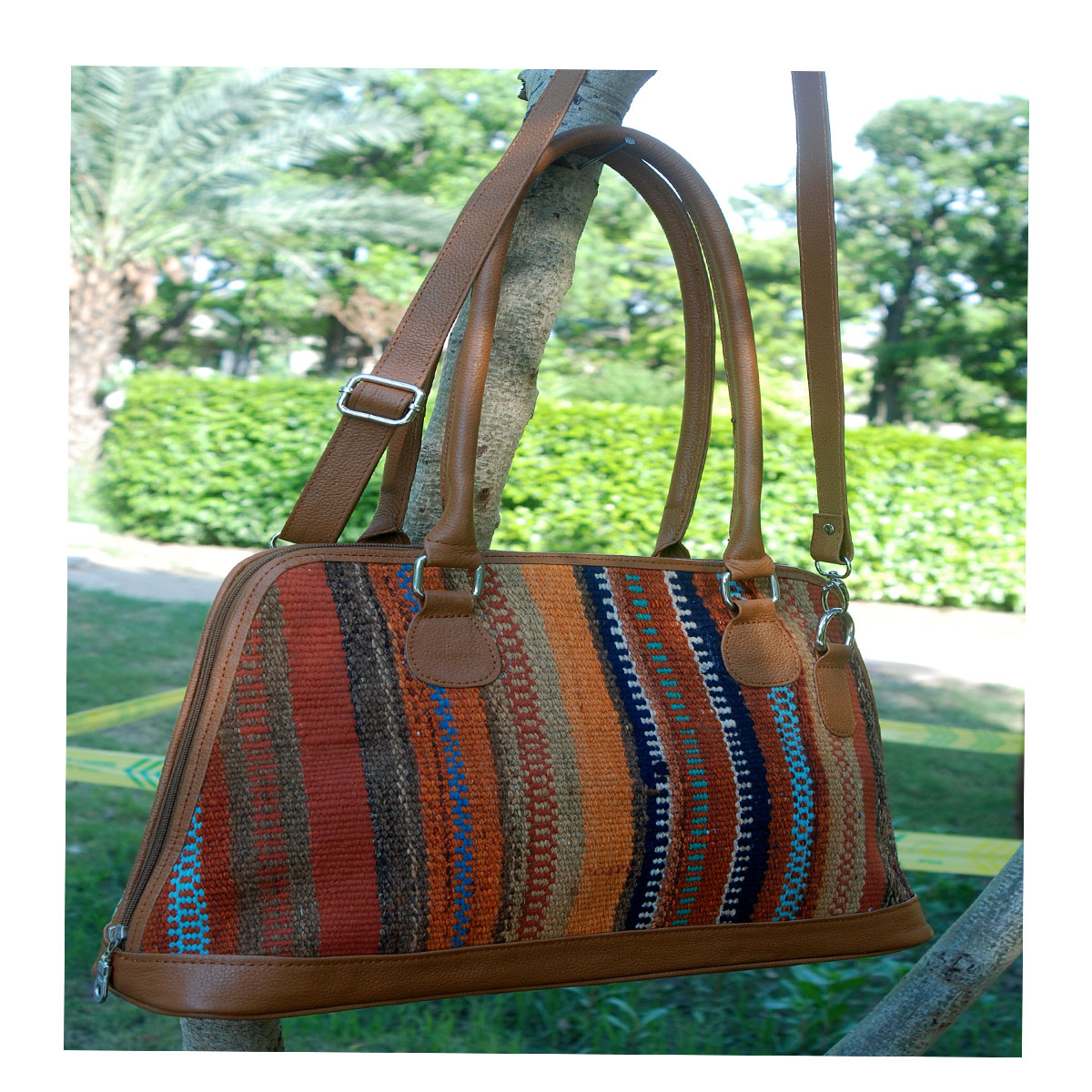 Kilim Leather Paco Bag