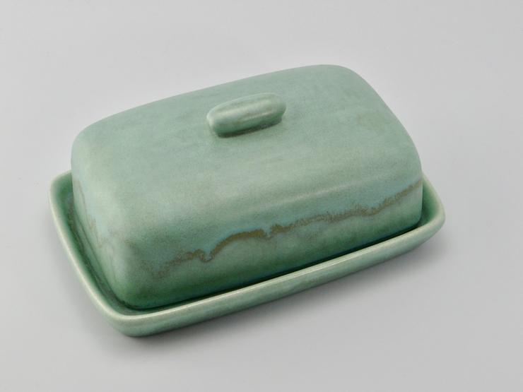 Butter Dish with Lid Cornish Copper Glaze