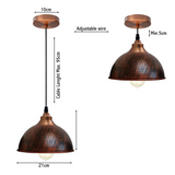 Industrial Ceiling Pendant Light Fitting Metal Dome Shape 21cm~1586