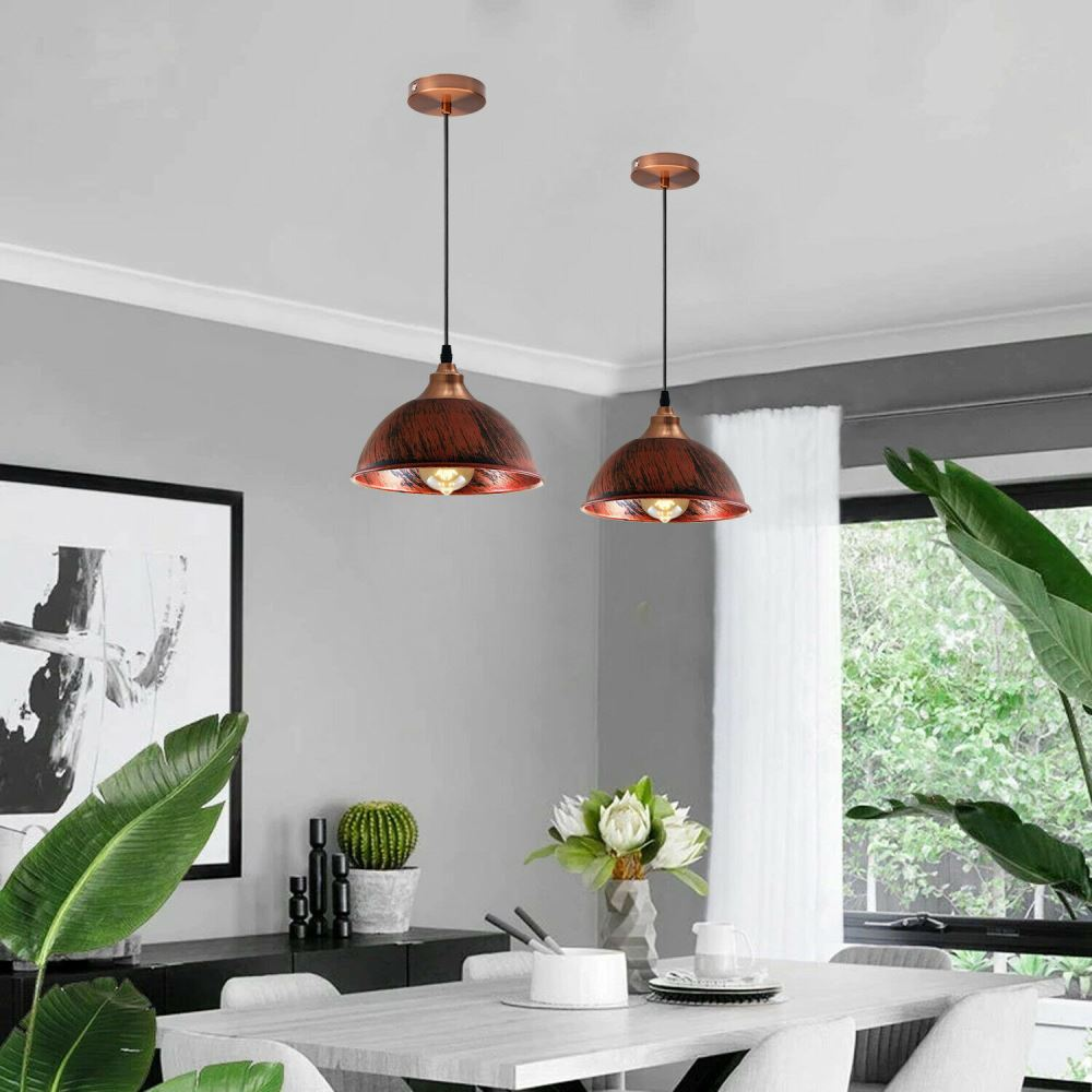 Industrial Ceiling Pendant Light Fitting Metal Dome Shape 21cm~1586