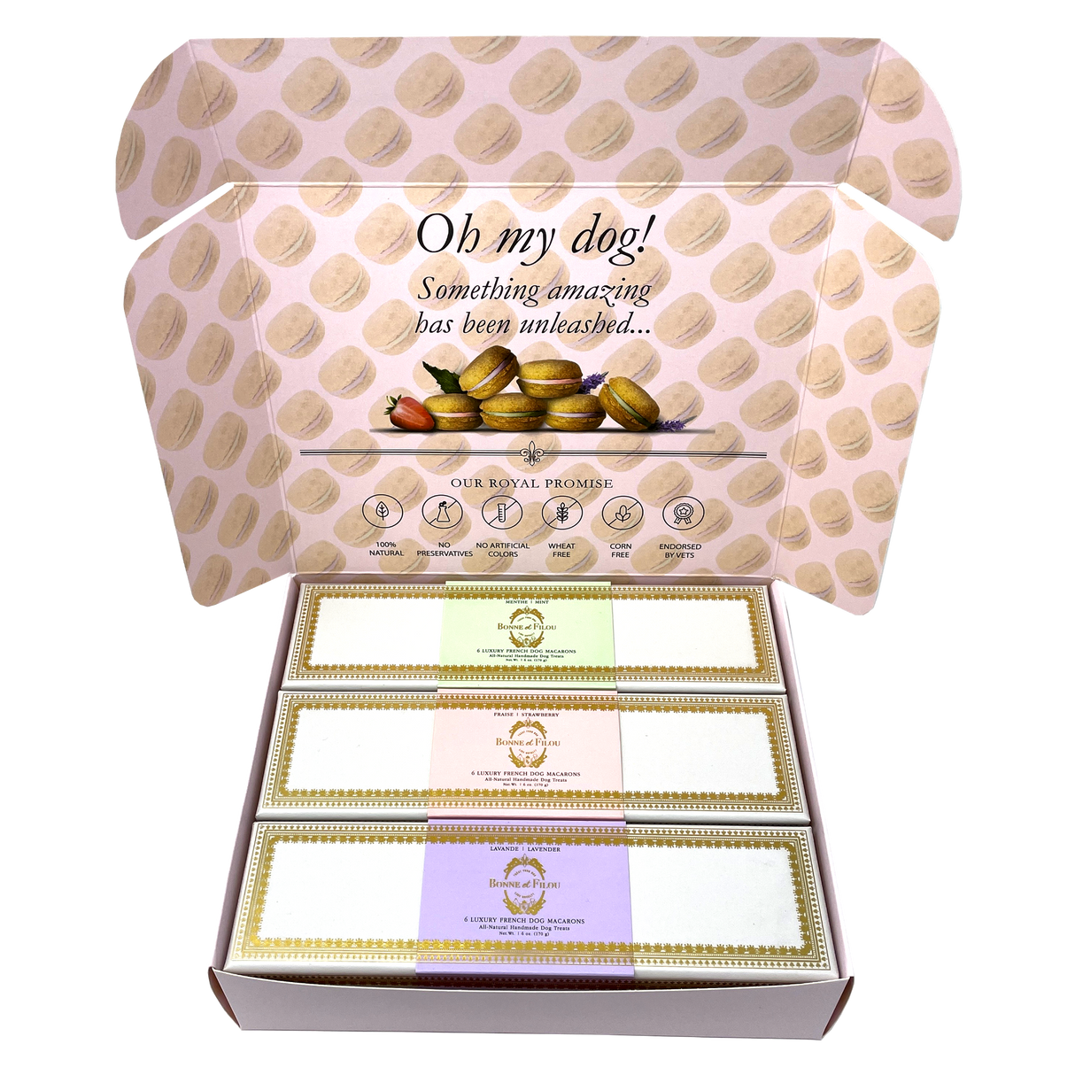 Dog Macaron Combo Gift Box (18 French Dog Macarons)