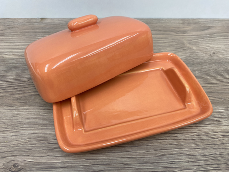 Butter Dish Orange Glaze