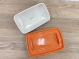 Butter Dish Orange Glaze