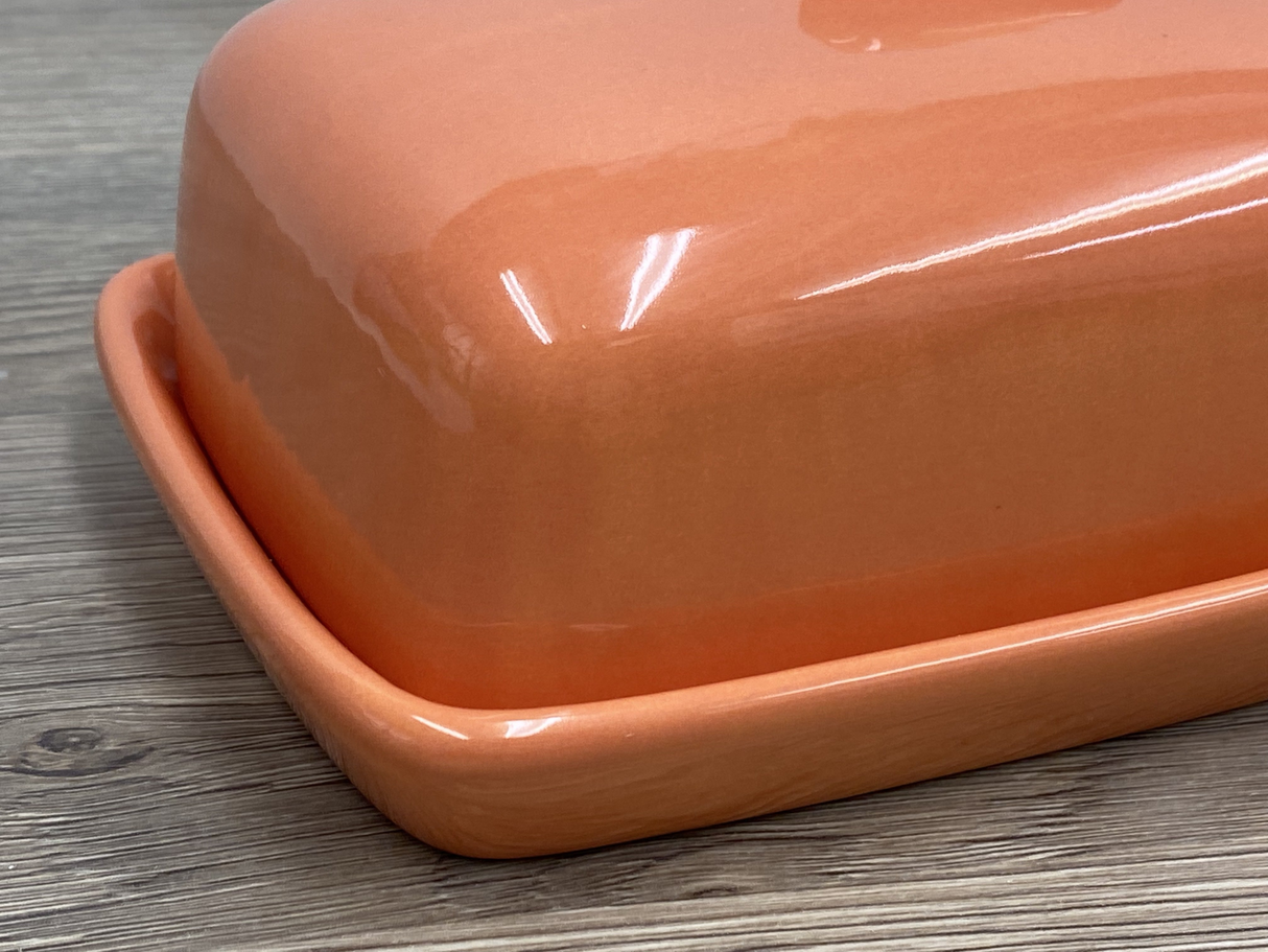 Butter Dish Orange Glaze