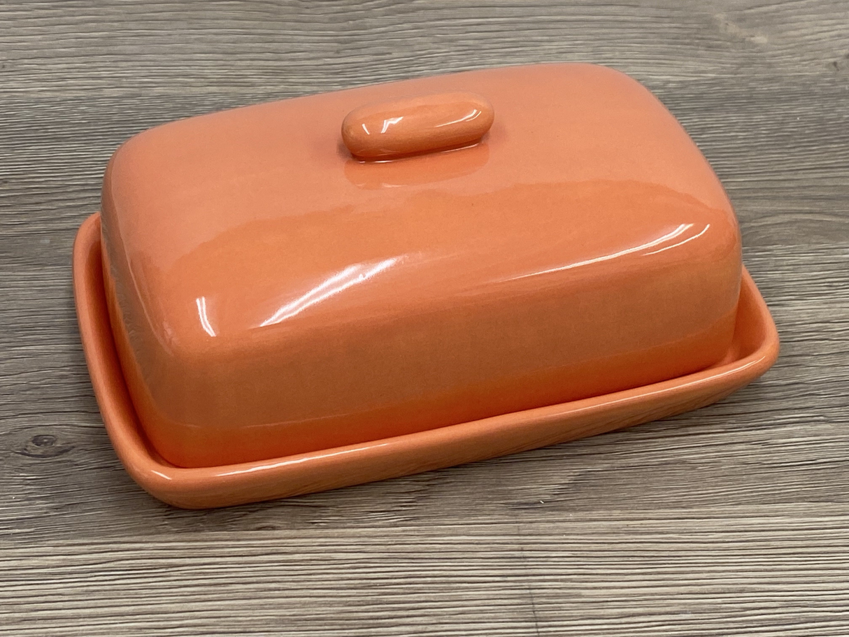 Butter Dish Orange Glaze