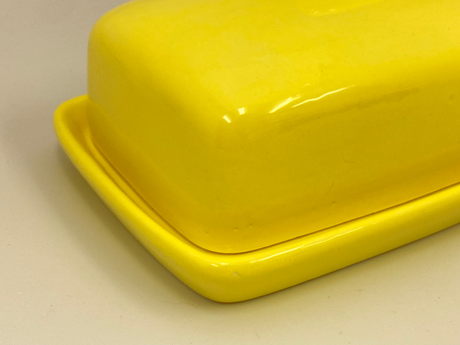 Butter Dish with Butter Yellow Glaze