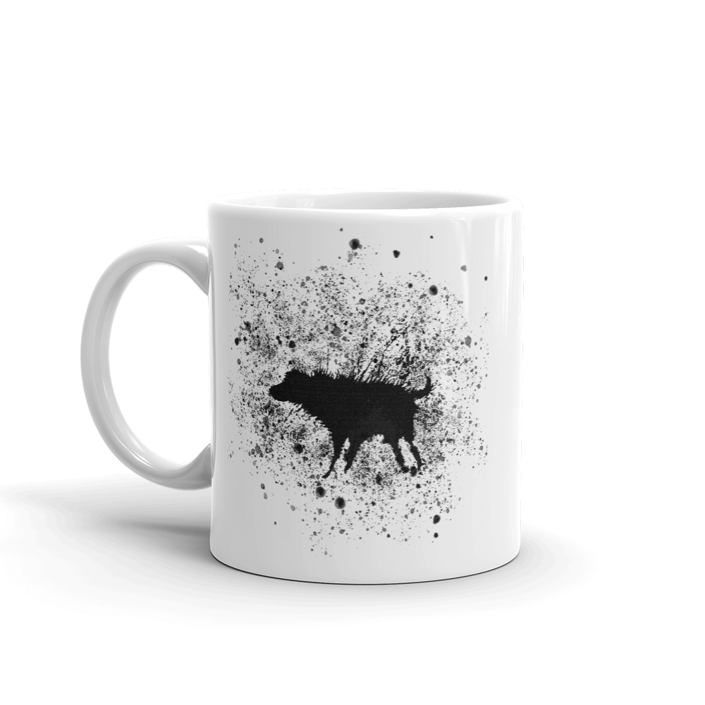 Banksy Wet Dog Splatter 2007 Street Art Mug