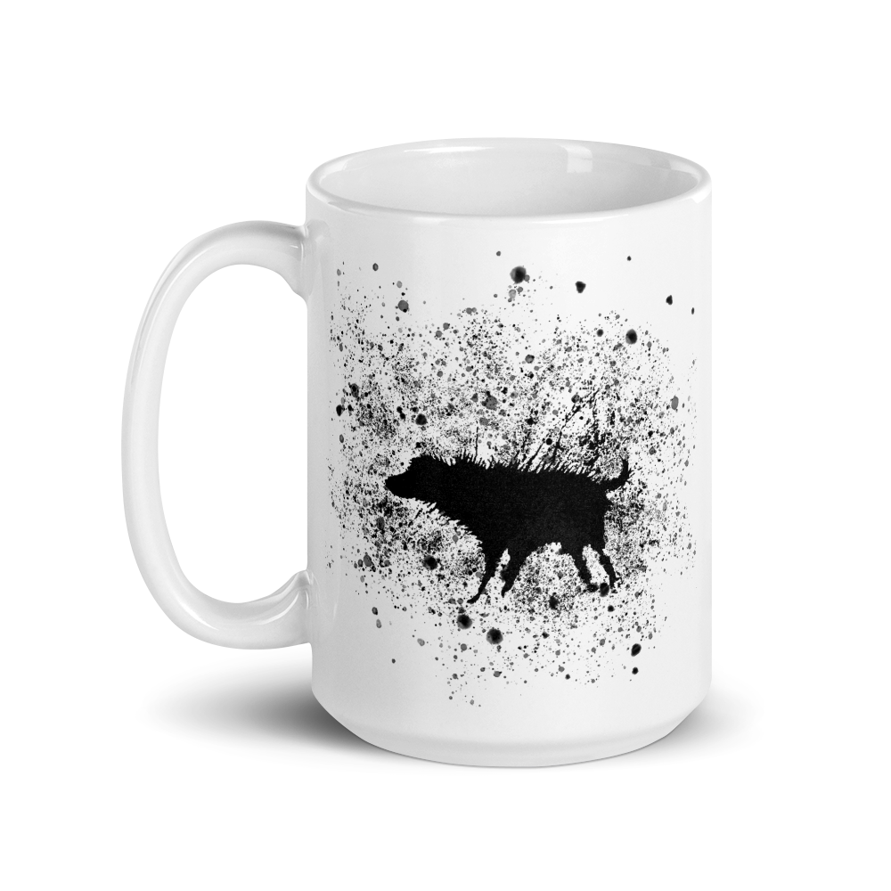 Banksy Wet Dog Splatter 2007 Street Art Mug