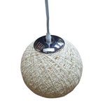 White Round Woven Rattan Vine Ball Pendant Lampshade ~1812