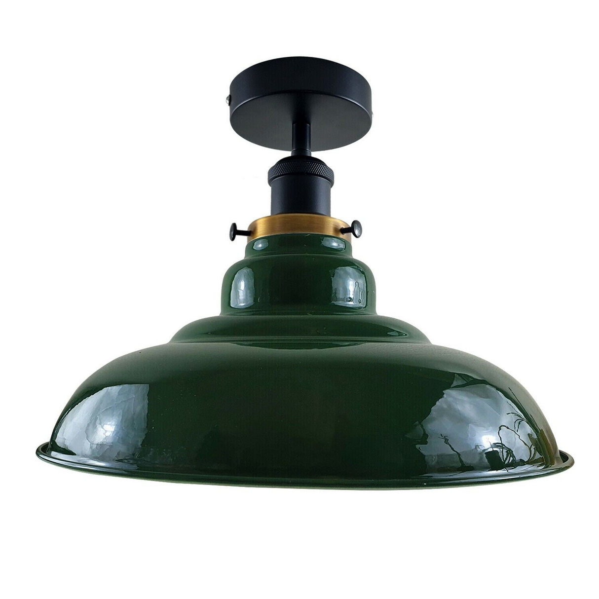 Industrial Flush Mount Ceiling Light Metal Shade Light Fitting ~1238