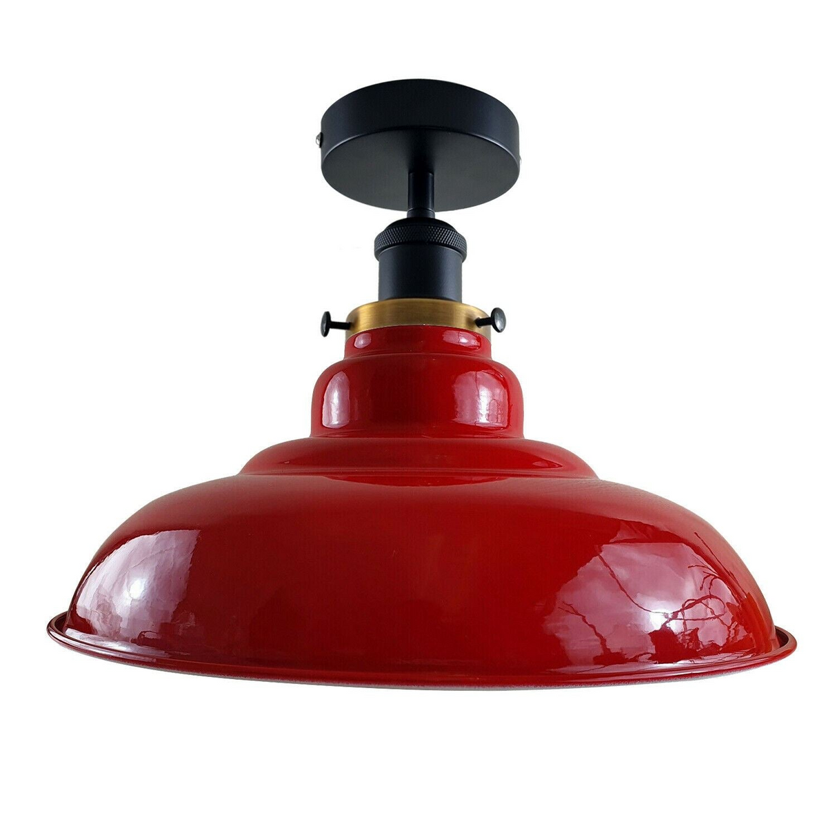 Industrial Flush Mount Ceiling Light Metal Shade Light Fitting ~1238