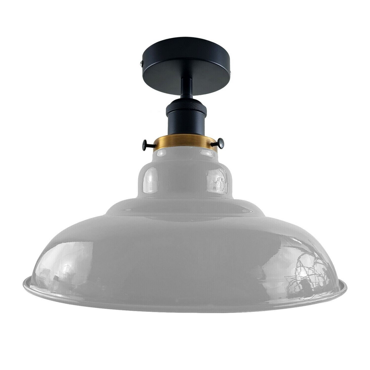 Industrial Flush Mount Ceiling Light Metal Shade Light Fitting ~1238