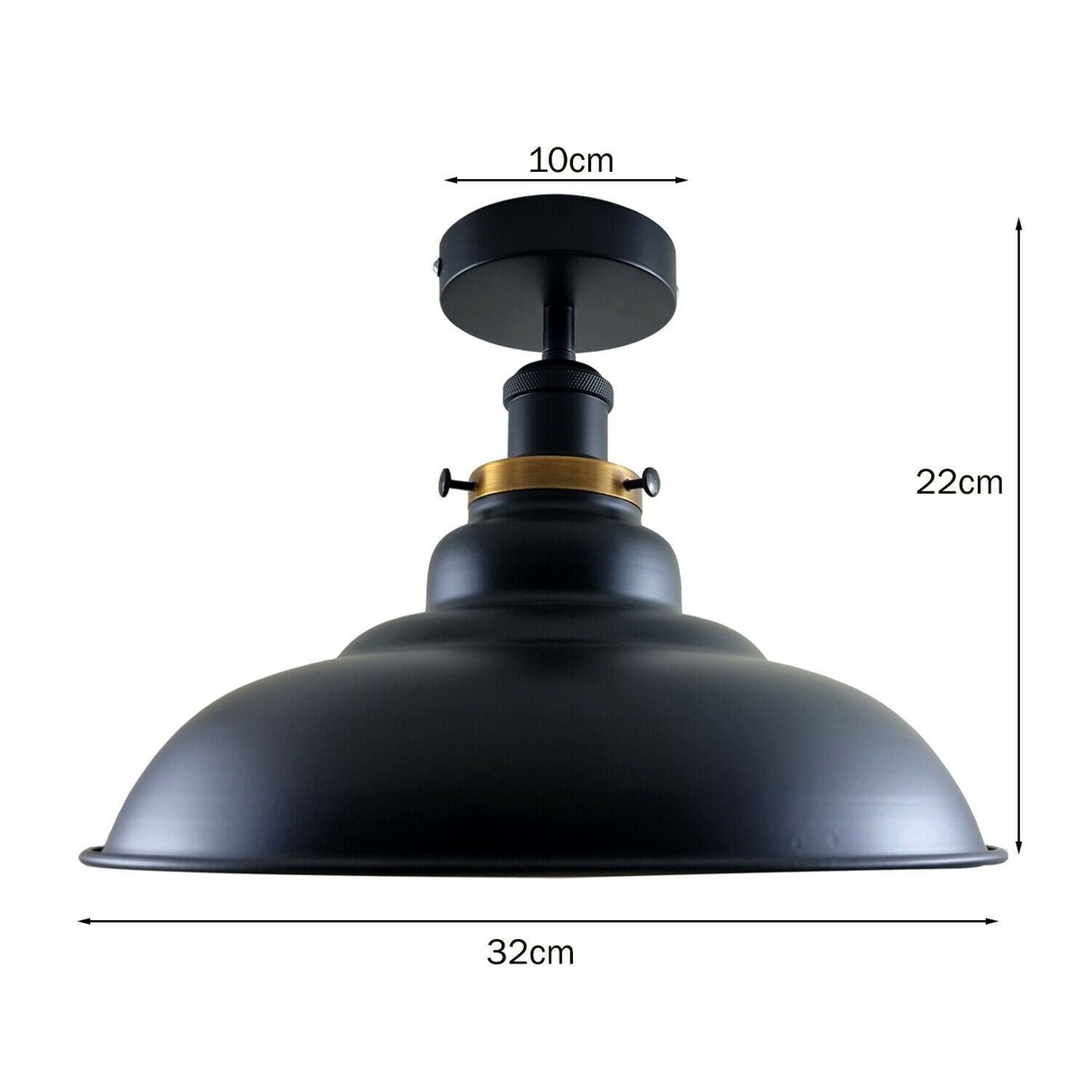 Industrial Flush Mount Ceiling Light Metal Shade Light Fitting ~1238