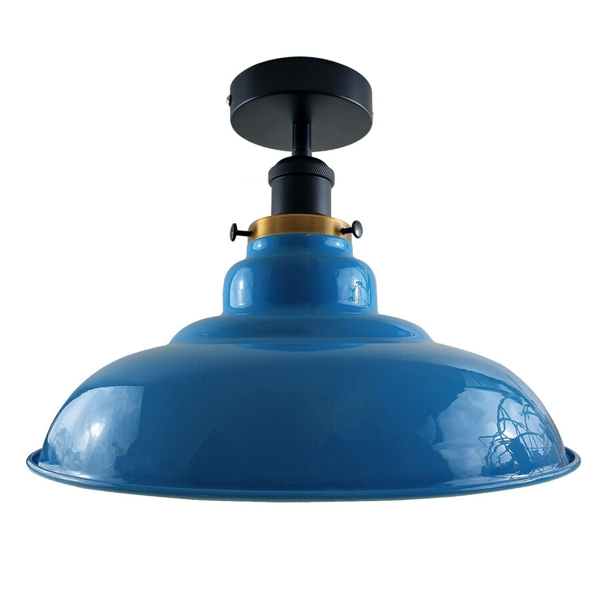 Industrial Flush Mount Ceiling Light Metal Shade Light Fitting ~1238