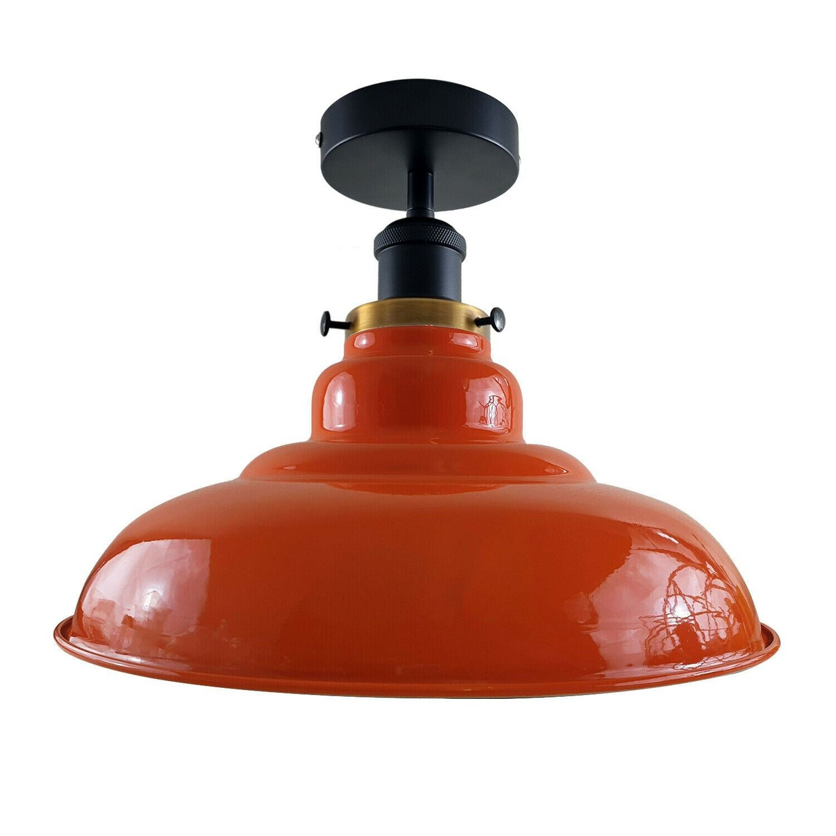 Industrial Flush Mount Ceiling Light Metal Shade Light Fitting ~1238