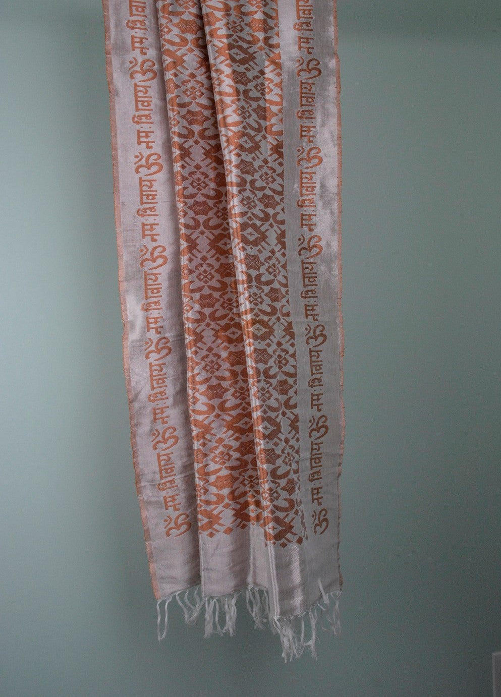 OM Namah Shivay Handwoven Silk Shawl