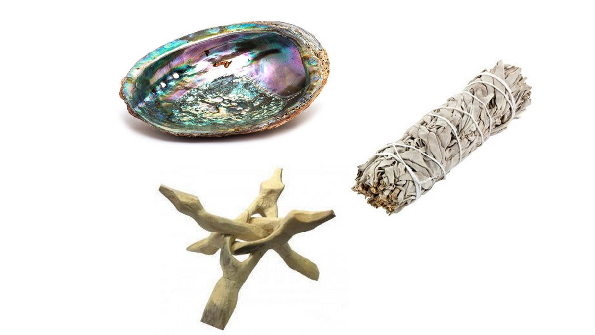 Abalone shell ash tray and combo