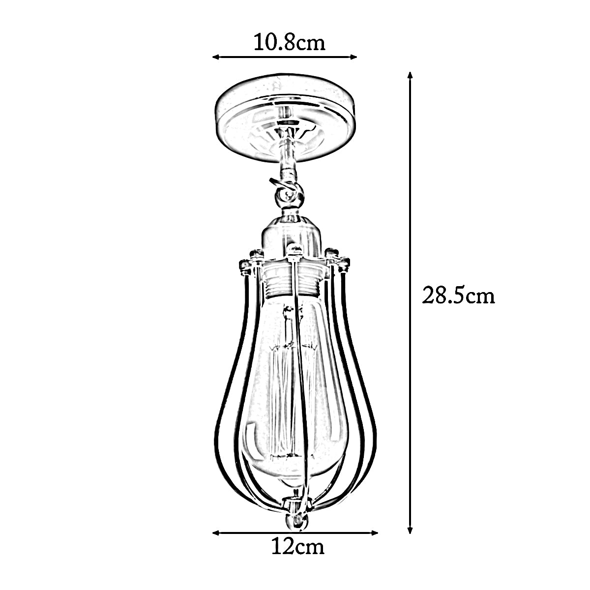 Modern Industrial French Gold Flex Arm Retro Light Cage Ceiling Fixtures E27~1596