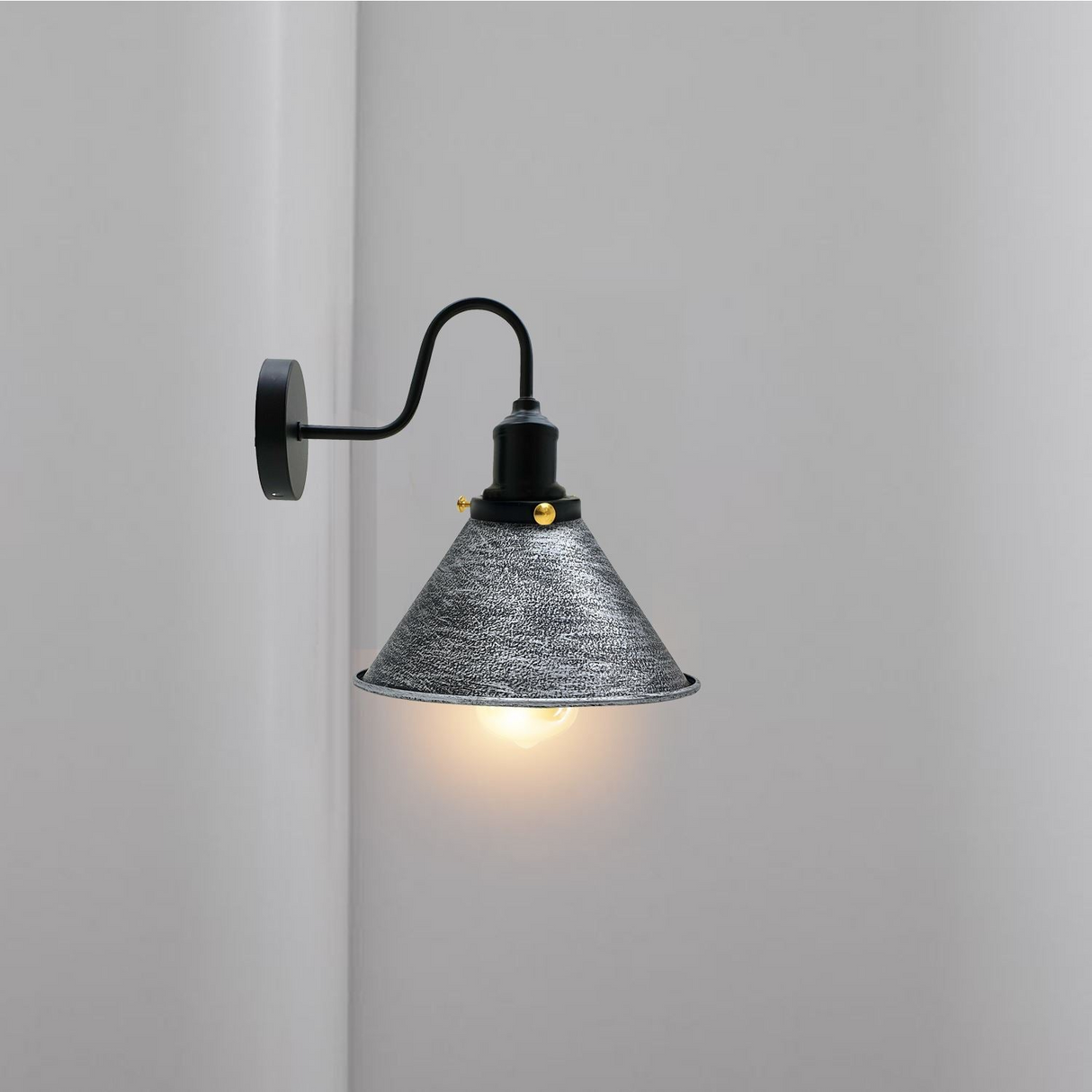 E27 Industrial Metal Wall Light Fitting Vintage Cone shape Wall Sconce~3388