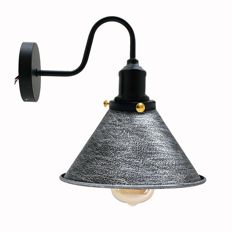 E27 Industrial Metal Wall Light Fitting Vintage Cone shape Wall Sconce~3388