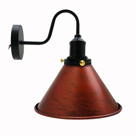 E27 Industrial Metal Wall Light Fitting Vintage Cone shape Wall Sconce~3388