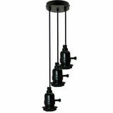 Multi Way Black Modern Ceiling Pendant Fitting LED Light Bulbs Lampshade UK~2257