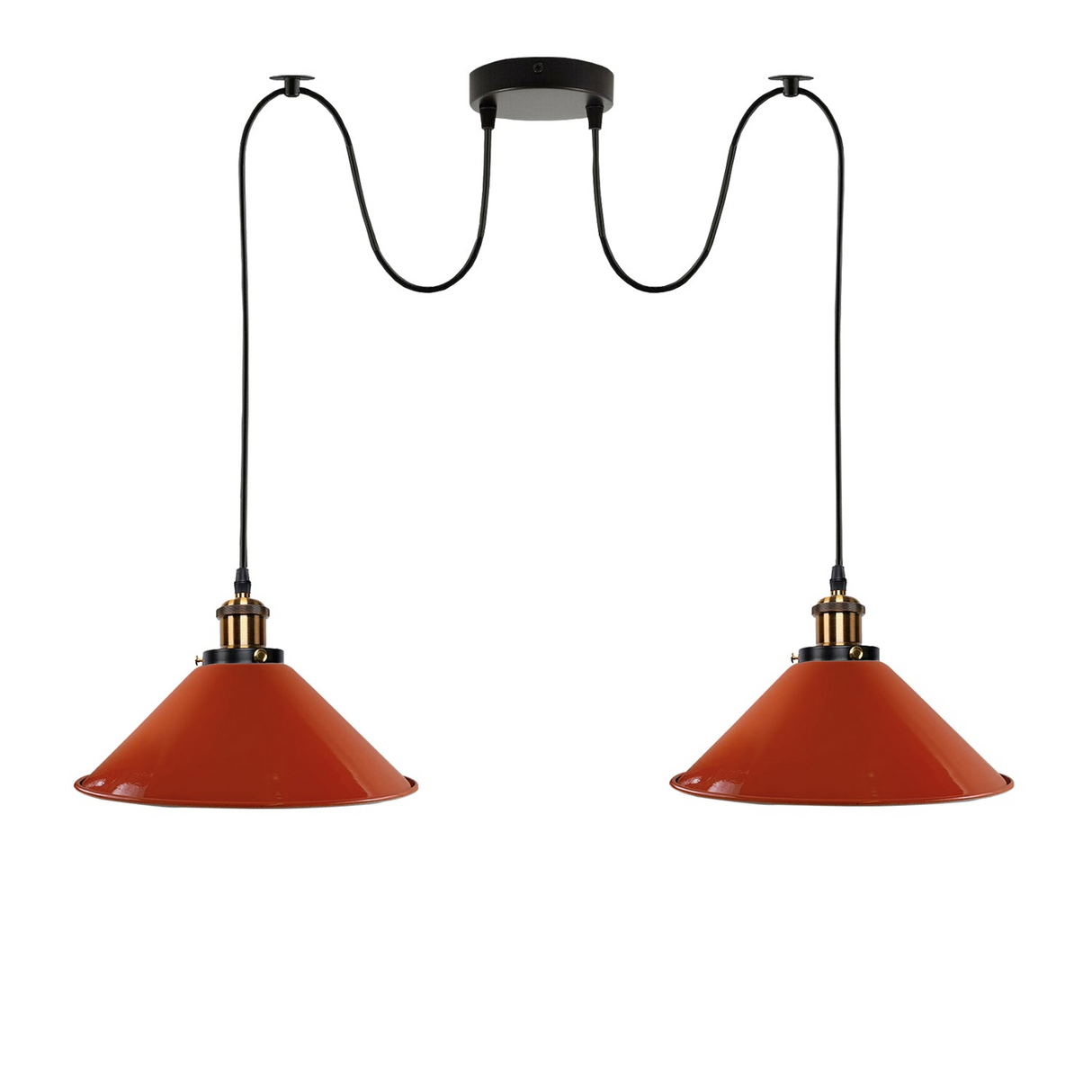 Orange 2 Way Retro Industrial Ceiling E27 Hanging Lamp Pendant Light~3500