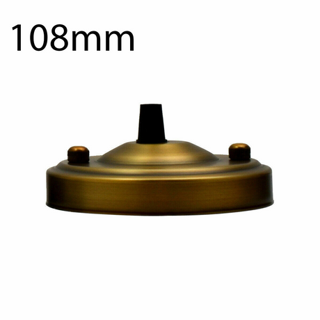 108mm Single Outlet Drop Metal Front Fitting Ceiling Rose~1451