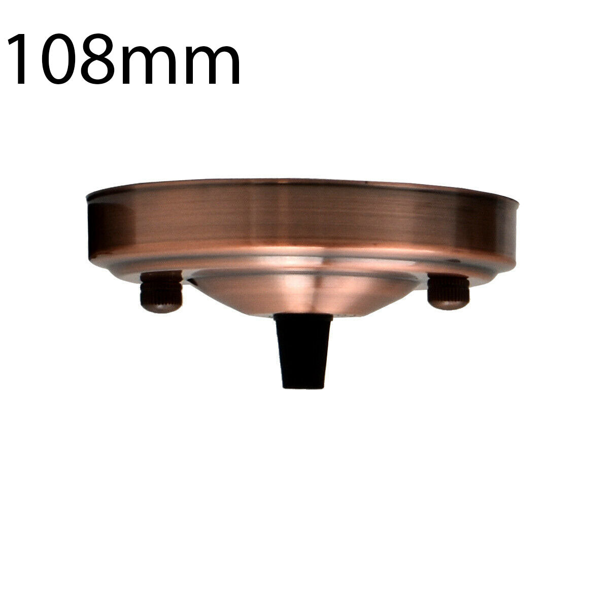 108mm Single Outlet Drop Metal Front Fitting Ceiling Rose~1451