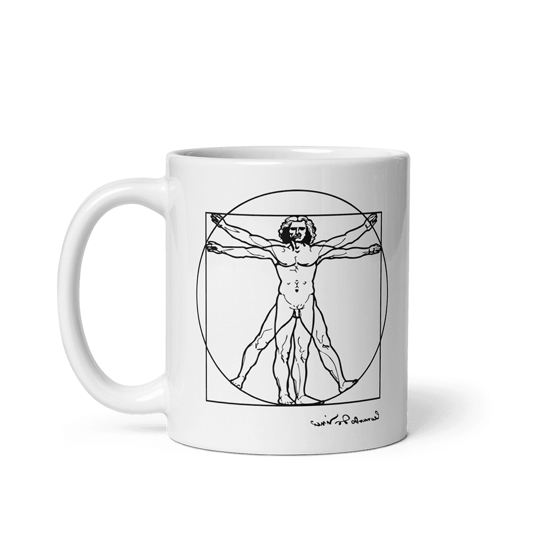 Leonardo Da Vinci, Vitruvian Man Sketch Mug