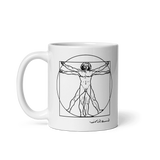 Leonardo Da Vinci, Vitruvian Man Sketch Mug