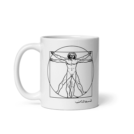 Leonardo Da Vinci, Vitruvian Man Sketch Mug