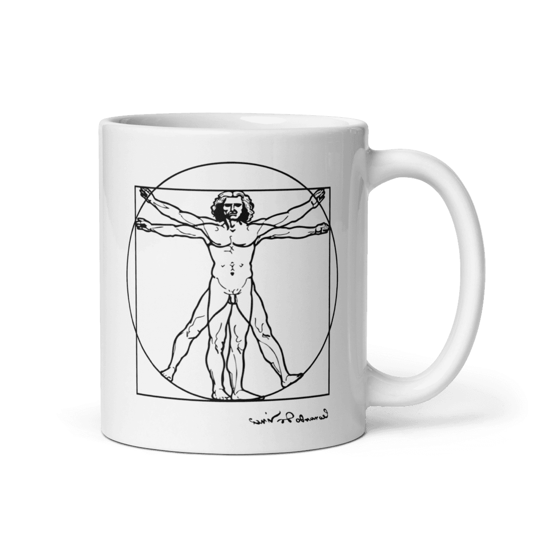 Leonardo Da Vinci, Vitruvian Man Sketch Mug