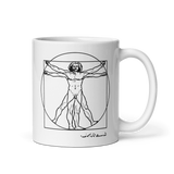 Leonardo Da Vinci, Vitruvian Man Sketch Mug