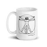 Leonardo Da Vinci, Vitruvian Man Sketch Mug