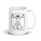 Leonardo Da Vinci, Vitruvian Man Sketch Mug