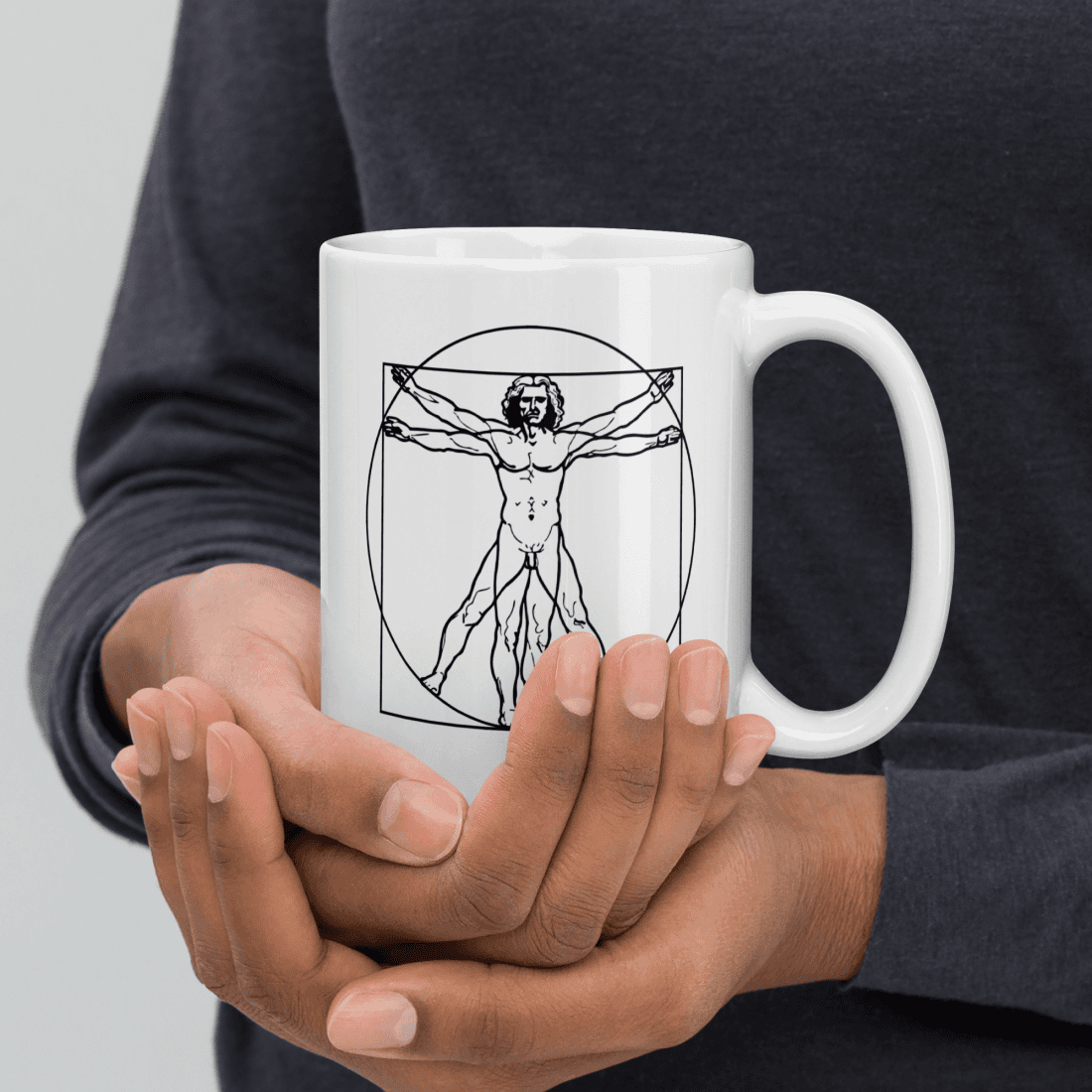 Leonardo Da Vinci, Vitruvian Man Sketch Mug