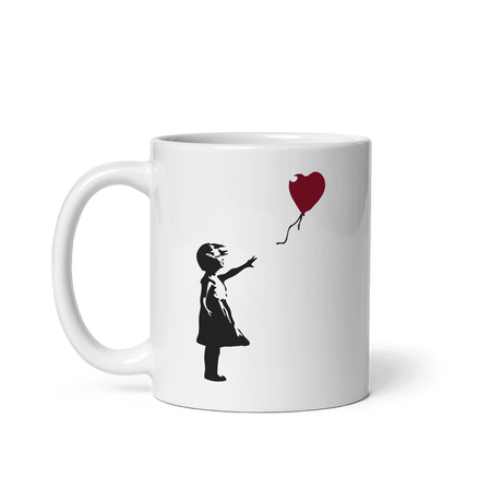 Banksy The Girl with a Red Balloon Artwork Mug