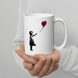 Banksy The Girl with a Red Balloon Artwork Mug