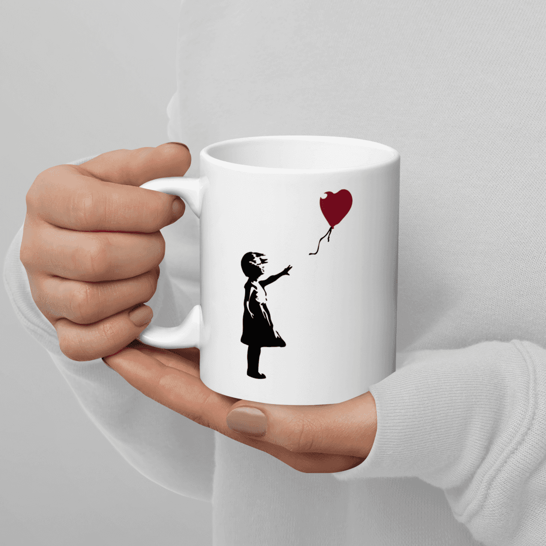 Banksy The Girl with a Red Balloon Artwork Mug