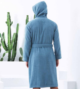 Men's Luxury Turkish Cotton Terry Cloth Robe with Hood