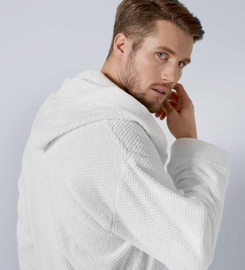 Men's Luxury Turkish Cotton Terry Cloth Robe with Hood