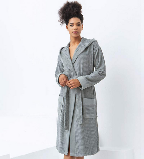 Women's Hooded Turkish Cotton Terry Cloth Robe