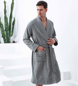 Men's Organic Turkish Cotton Terry Kimono Robe | Terry Cloth Bathrobe